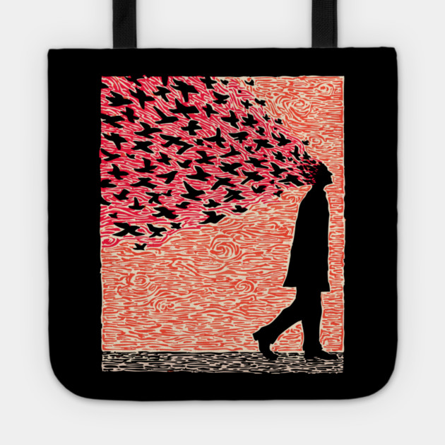 Scattered Thoughts | Surreal Freedom Print Tote by TuncGK
