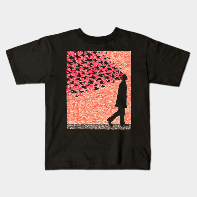 Scattered Thoughts | Surreal Freedom Print Kids T-Shirt by TuncGK