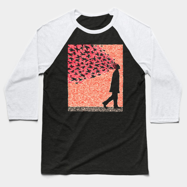 Scattered Thoughts | Surreal Freedom Print Baseball T-Shirt by TuncGK