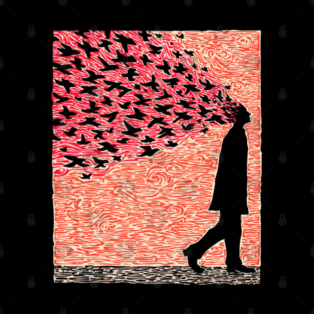 Scattered Thoughts | Surreal Freedom Print by TuncGK