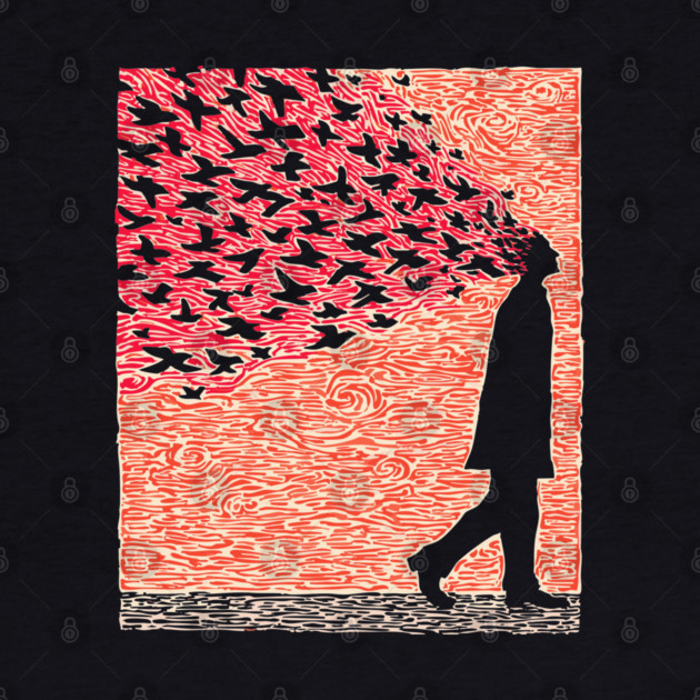 Scattered Thoughts | Surreal Freedom Print by TuncGK