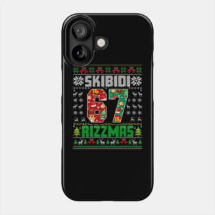 Rizz Christmas 67 Funny Xmas Gen Alpha Skibidi Rizzmas 67 Phone Case