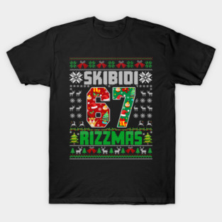 Rizz Christmas 67 Funny Xmas Gen Alpha Skibidi Rizzmas 67 T-Shirt