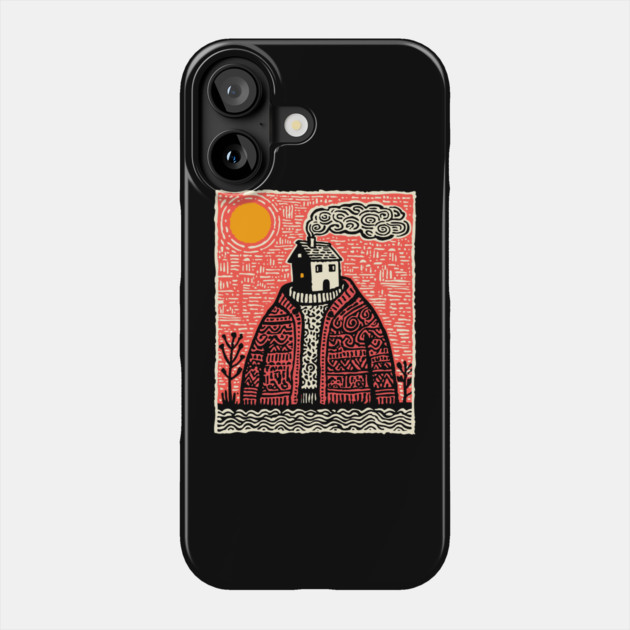 Wearing Home | Cozy Homesickness Art Phone Case by TuncGK