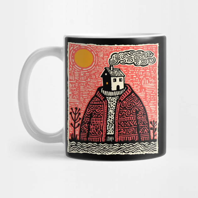 Wearing Home | Cozy Homesickness Art by TuncGK