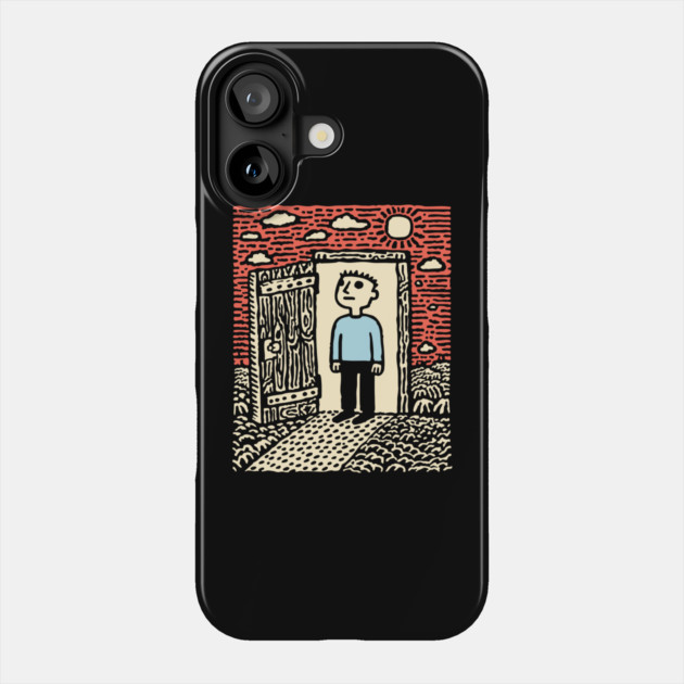 The First Step | Hopeful Minimalist Art Phone Case by TuncGK