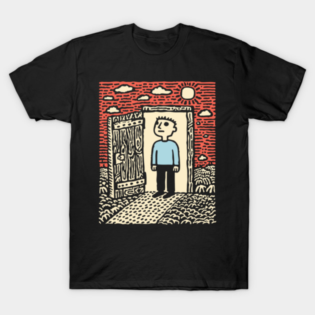 The First Step | Hopeful Minimalist Art T-Shirt by TuncGK