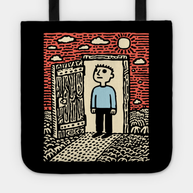 The First Step | Hopeful Minimalist Art Tote by TuncGK