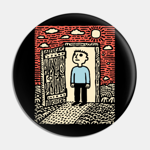 The First Step | Hopeful Minimalist Art Pin by TuncGK