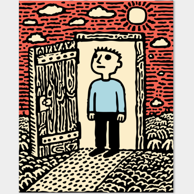 The First Step | Hopeful Minimalist Art Wall Art by TuncGK