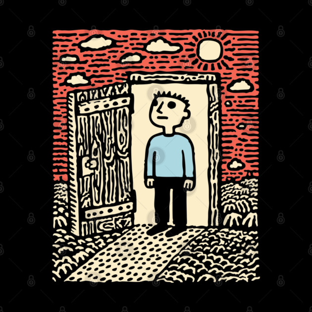 The First Step | Hopeful Minimalist Art by TuncGK