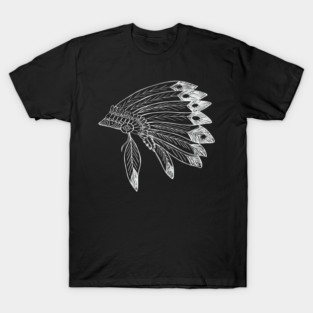Indigenous People Headdress Native American Indian Roots Art Indigenous People T-Shirt