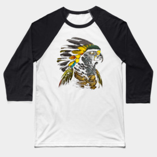 Indigenous People Senegal Parrot Bird Native American Indian Northwest Tribal Baseball T-Shirt