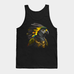 Indigenous People Senegal Parrot Bird Native American Indian Northwest Tribal Tank Top