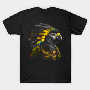 Indigenous People Senegal Parrot Bird Native American Indian Northwest Tribal T-Shirt