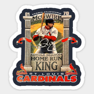Mark McGwire - Home Run King - Cardinals Baseball Sticker