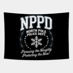 NPPD North Pole Police Department Tapestry