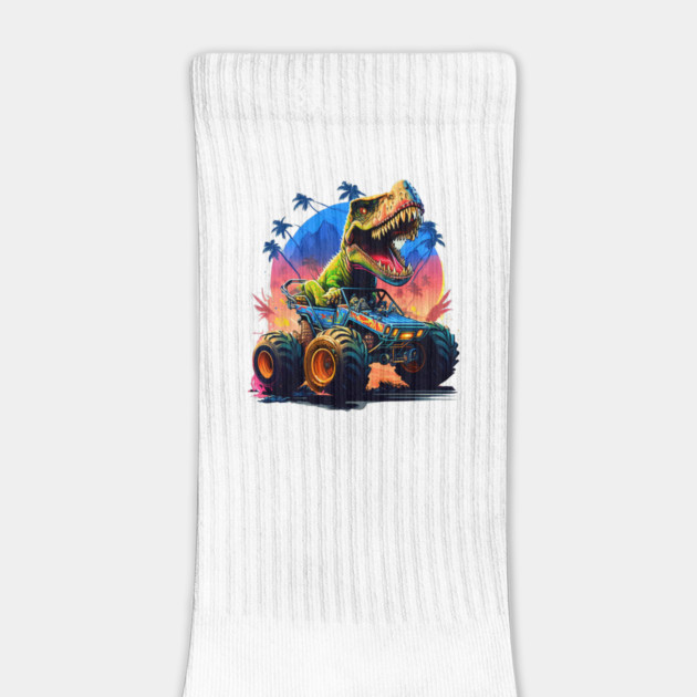 Monster Truck T-Rex Dinosaur by Hays Robert Print