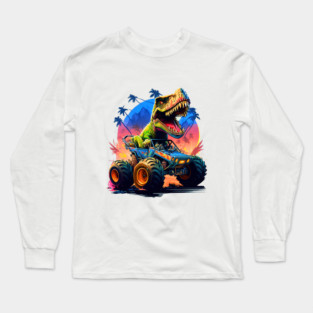 Monster Truck T-Rex Dinosaur Long Sleeve T-Shirt