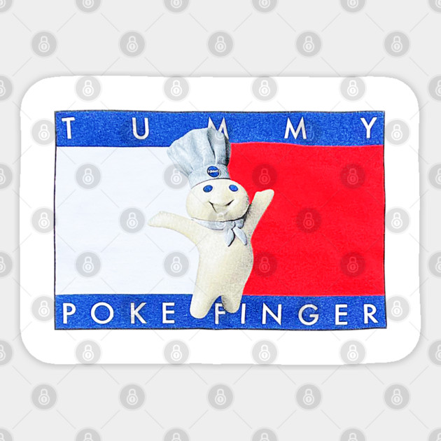 Tummy Poke Finger - Pillsbury Doughboy Sticker by nicklower