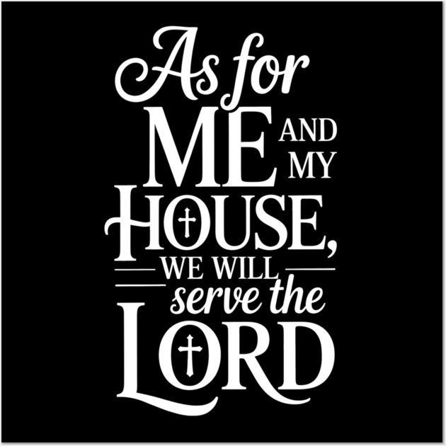 Me and My Family Will Serve The Lord Family Gift Wall Art by Emmanuel's Store 4