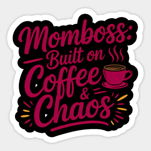 Momboss: Built On Coffee & Chaos Family Gift Magnet by Emmanuel's Store 4