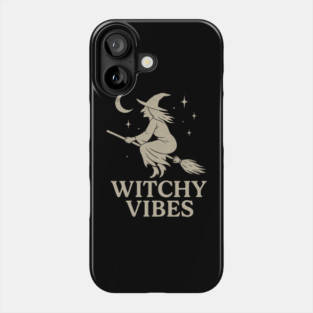 Witchy Vibes – Magical Boho Halloween Witch Aesthetic Design Phone Case