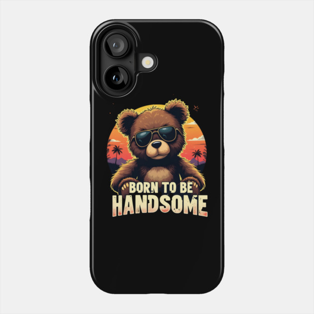 Born to Be Handsome – Cool Bear with Sunglasses Phone Case by Wael's Store 2