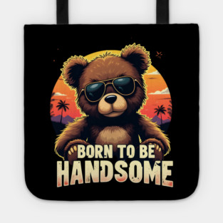 Born to Be Handsome – Cool Bear with Sunglasses Tote