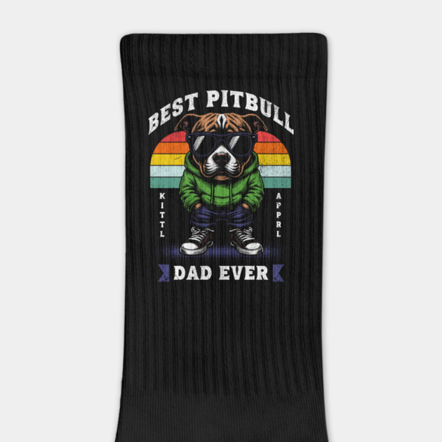 Best Pitbull Dad Ever – Cool Dog in Hoodie by Wael's Store 2