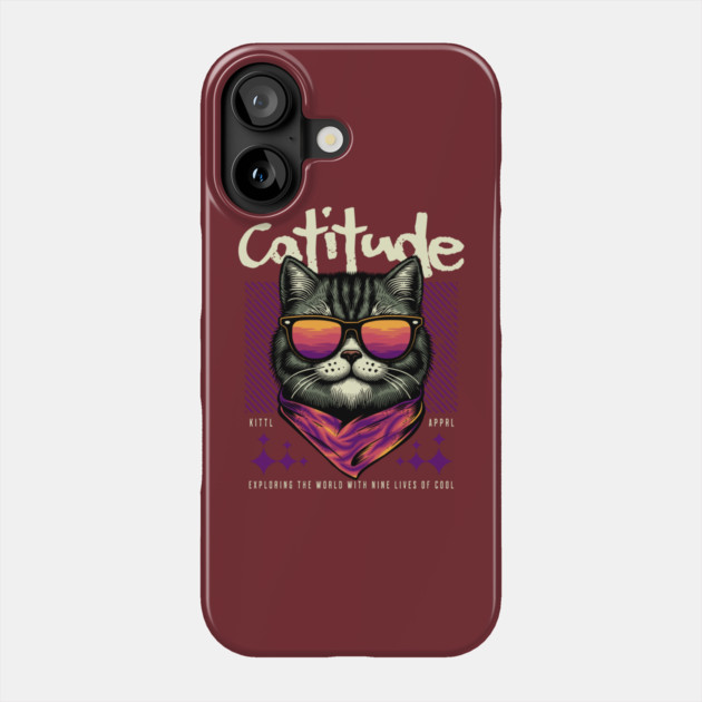 Catitude – Exploring the World with Nine Lives of Cool Phone Case by Wael's Store 2