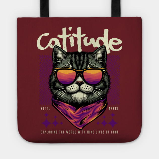 Catitude – Exploring the World with Nine Lives of Cool Tote by Wael's Store 2