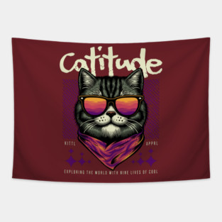Catitude – Exploring the World with Nine Lives of Cool Tapestry