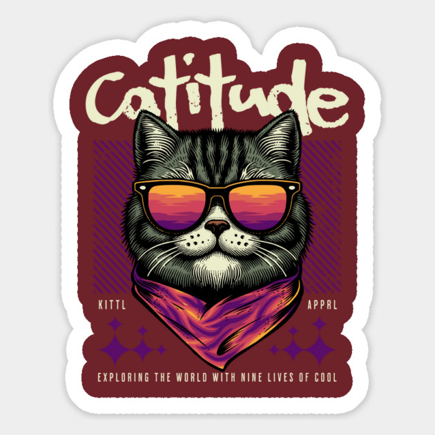Catitude – Exploring the World with Nine Lives of Cool Magnet by Wael's Store 2
