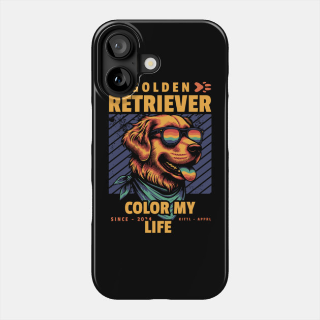 Golden Retriever – Color My Life Phone Case by Wael's Store 2