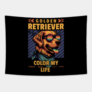 Golden Retriever – Color My Life Tapestry