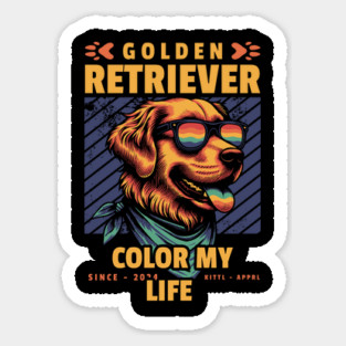 Golden Retriever – Color My Life Sticker