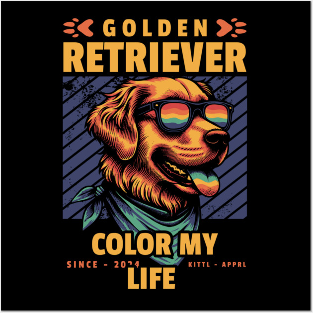 Golden Retriever – Color My Life Wall Art by Wael's Store 2