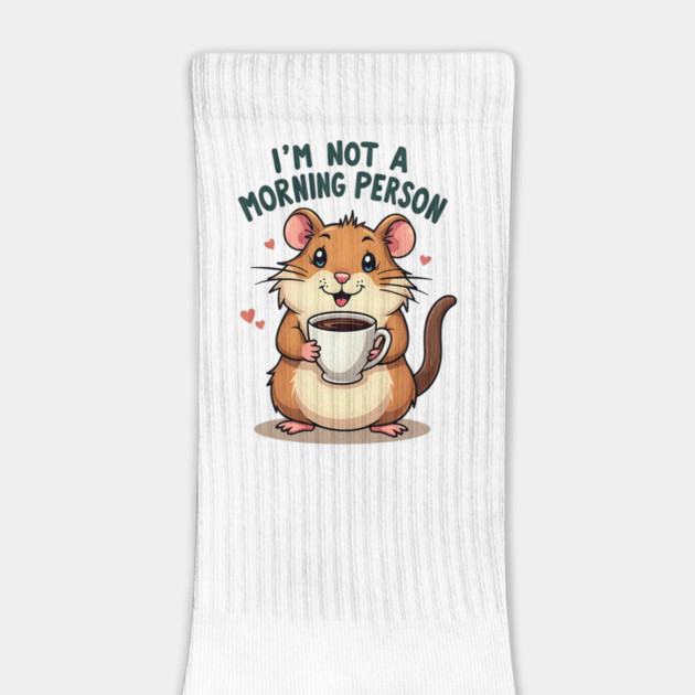 I’m Not a Morning Person – Cute Hamster with Coffee by Wael's Store 2