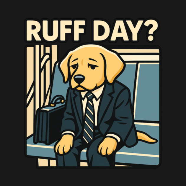 Ruff Day? – Funny Dog in a Suit by Wael's Store 2