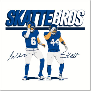 Giants Jaxson Dart Cam Skattebo Celebration Posters and Art