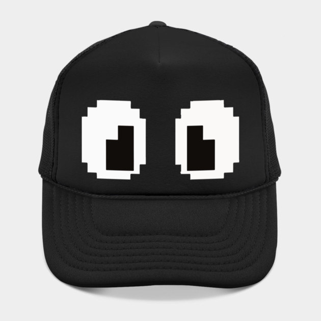 Pixel Monster Eyes - Retro Googly Gaming Glitch Tee 8 bit monster, googly eyes design, retro video game, purple monster, funny gaming, sarcastic apparel, geek humor, weird gift idea, glitch art, nostalgia tee, spooky cute by OUTFITPAW