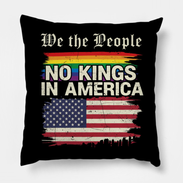 We The People No Kings Pillow by ArtistTee ⭐⭐⭐⭐⭐