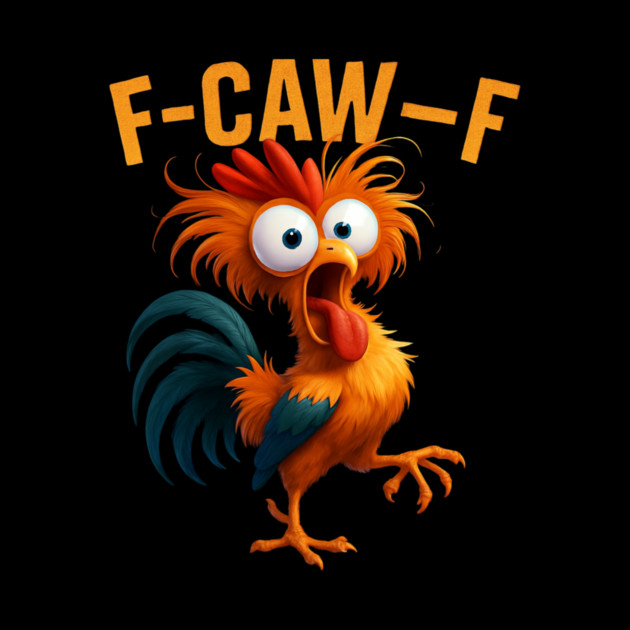 F-Caw-F Funny Chicken Humor Quote Rooster Meme by B8man