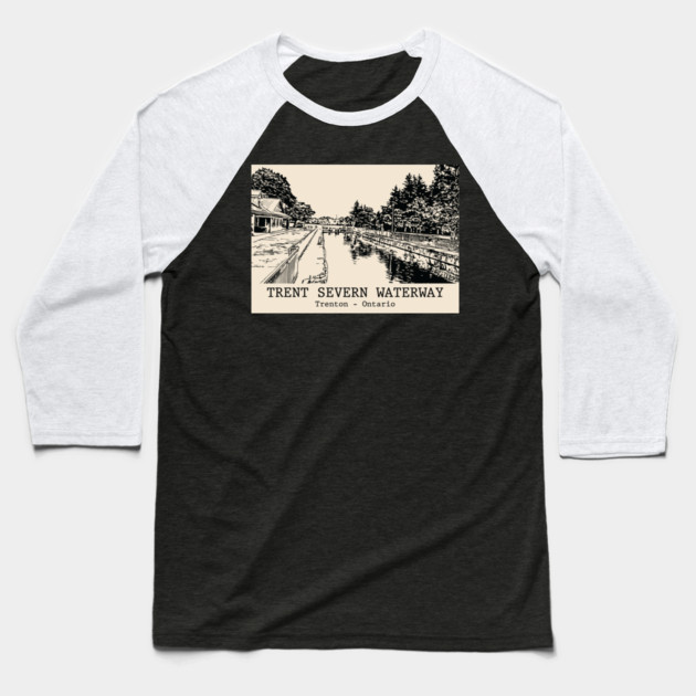 Trent–Severn Waterway - Trenton ON Baseball T-Shirt by Lakeric