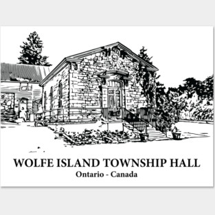 Wolfe Island Township Hall - Ontario Posters and Art