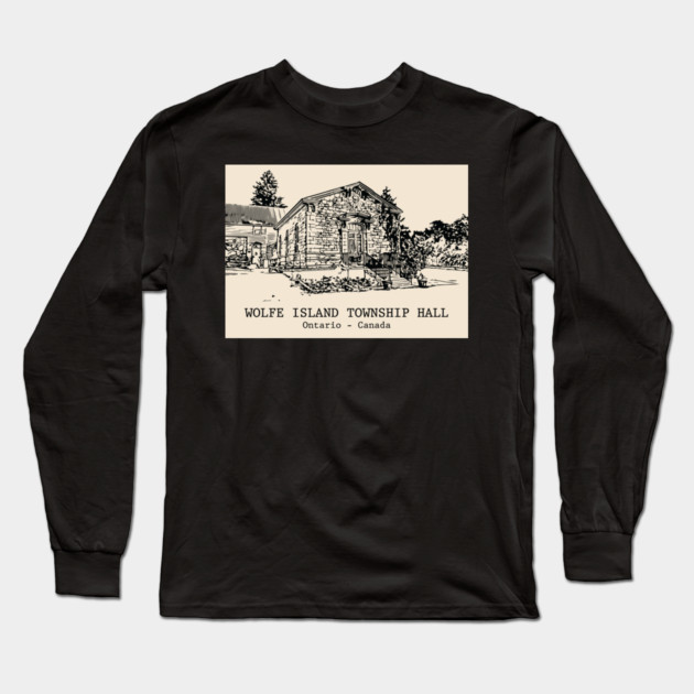 Wolfe Island Township Hall - Ontario Long Sleeve T-Shirt by Lakeric