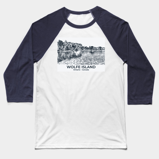 Wolfe Island - Ontario Baseball T-Shirt by Lakeric