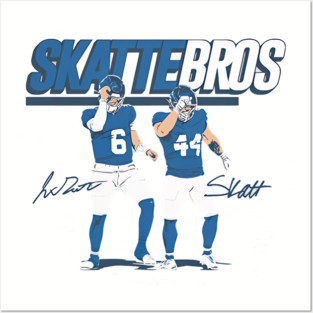 Jaxson Dart & Cam Skattebo Skattebros Posters and Art