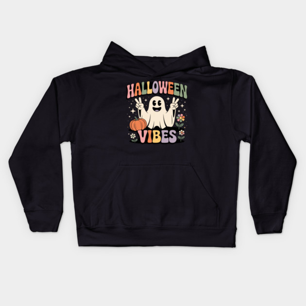 Halloween-Vibes Kids Hoodie by Creatifly Graphic Tees